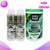 Kit Shampoo + Condicionador + Creme de Tratamento Babosa