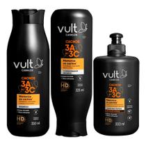 Kit Shampoo Condicionador Creme Definição Intensa Cabelos Cacheados 3A 3B 3C Hidratação Cachos Vult Kit Shampoo Condicionador Creme Definição Intensa Cabelos Cacheados 3A 3B 3C Hidratação Cachos Vult