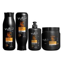 Kit Shampoo Condicionador Creme Definição Suave Máscara Cacheados 3A 3B 3C Vult