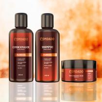 Kit Shampoo + Condicionador + Creme Modelador Cabelo Condado