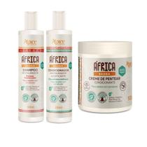 Kit Shampoo Condicionador Creme p/ Pentear África Apice Apse