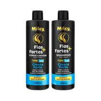 Kit Shampoo Condicionador Cresce Forte Fio Forte Milcy 450Ml