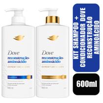 Kit Shampoo + Condicionador Dove Reconstrução Aminoácido Pump 600ml
