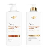 Kit Shampoo+ Condicionador Dove UV Repair Glow Ferulico Pump 600ML Kit Shampoo+ Condicionador Dove UV Repair Glow Ferulico Pump 600ML