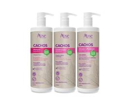 Kit Shampoo, Condicionador E Ativador Cachos 1L - Apse