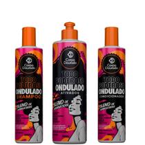 Kit Shampoo, Condicionador e Ativador Todo Poderoso Ondulado 2A a 2C Corpo Dourado
