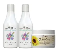 Kit Shampoo, Condicionador e Butterflower Umectação Kah-Noa
