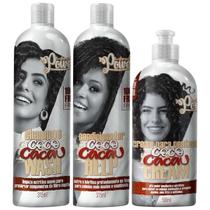 Kit Shampoo Condicionador E Creme De Pentear Soul Power Coco E Cacau Hidratação Capilar Vegano