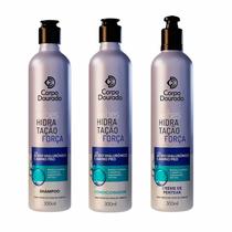 Kit Shampoo Condicionador e Creme de Pentear Vibes Hidratação e Força Corpo Dourado 300ml Cada Kit Shampoo Condicionador e Creme de Pentear Vibes Hidratação e Força Corpo Dourado 300ml Cada