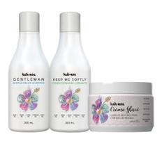 Kit Shampoo, Condicionador e Creme Glacê Leave-in Kah-Noa Kit Shampoo, Condicionador e Creme Glacê Leave-in Kah-Noa
