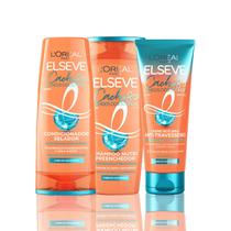 Kit Shampoo Condicionador e Creme Noturno Cachos Longos dos Sonhos Elseve Loreal Paris 200ml Nutrição Ativo Hialurônico