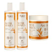 Kit Shampoo, Condicionador e Creme Nutri Waves Apice