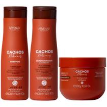 Kit Shampoo Condicionador E Gelatina Cachos Naturais Arvensis Cabelos Crespos Definição Vegano 300g