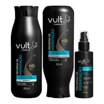 Kit Shampoo Condicionador e Leave In Hidratante Recarga de Hidratação Cabelos Vult Kit Shampoo Condicionador e Leave In Hidratante Recarga de Hidratação Cabelos Vult