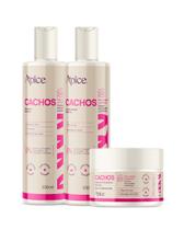 Kit Shampoo, Condicionador e Máscara 300g Cachos Nova Fragrância - Apice Kit Shampoo, Condicionador e Máscara 300g Cachos Nova Fragrância - Apice