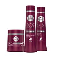 Kit Shampoo Condicionador e Máscara Alinhador Pós Progressiva Haskell 500ml