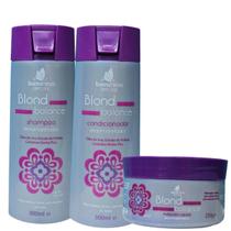 Kit Shampoo Condicionador e Máscara Blond Barrominas