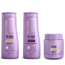Kit Shampoo, Condicionador e Máscara Blond Bioreflex Bio Extratus - 250mL