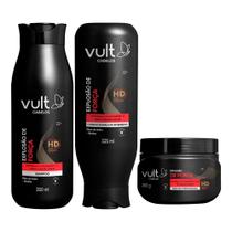 Kit Shampoo Condicionador e Máscara Capilar Antiqueda Crescimento Explosão de Força Vult