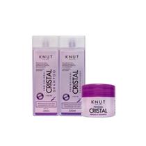 Kit Shampoo, Condicionador e Máscara Cristal Manutenção do Liso- Knut