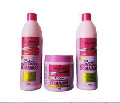 Kit Shampoo Condicionador e Máscara de Tratamento Desmaia Cabelo Maycrene 500g