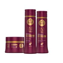 Kit Shampoo Condicionador e Máscara Disciplinante Liso com Força Haskell 300ml Kit Shampoo Condicionador e Máscara Disciplinante Liso com Força Haskell 300ml
