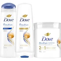 Kit Shampoo,condicionador E Máscara Dove Reconstrução 2 Em 1