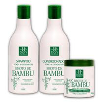 Kit Shampoo Condicionador e Máscara Hboni Broto de Bambu 3x500ml