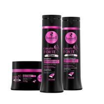 Kit Shampoo Condicionador e Máscara Hidratação e Crescimento Cavalo Forte Hidra Haskell 300ml