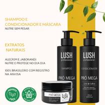 Kit Shampoo, Condicionador e Máscara para Prótese Capilar, Mega Hair e Extensões