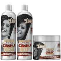 Kit Shampoo Condicionador E Mascara Soul Power Coco E Cacau Limpeza Hidratação Capilar Vegano