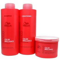 Kit Shampoo Condicionador E Máscara Wella Collor Brilliance Invigo