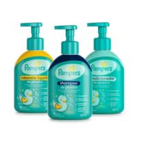 Kit Shampoo Condicionador e Sabonete Pampers 200ml Bebê Hipoalergênico Sem Lágrimas