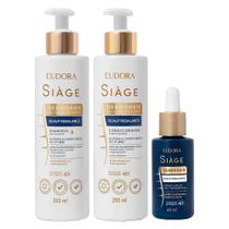 Kit Shampoo Condicionador e Tônico Anticaspa Scalp Rebalance Dermo Hair Eudora Siàge Kit Shampoo Condicionador e Tônico Anticaspa Scalp Rebalance Dermo Hair Eudora Siàge