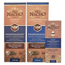 Kit Shampoo Condicionador e Tônico Antiqueda Engrossador - Tío Nacho Kit Shampoo Condicionador e Tônico Antiqueda Engrossador - Tío Nacho