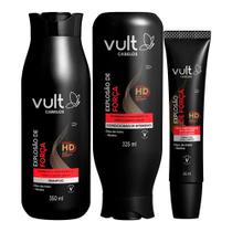 Kit Shampoo Condicionador e Tonico Capilar Antiqueda Crescimento Explosão de Força Vult