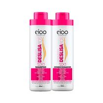 Kit Shampoo + Condicionador Eico Cosméticos Deslisa Fios 800ml cada - Eico Cosmeticos