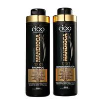 Kit Shampoo + Condicionador Eico Cosméticos Mandioca + Vitaminas 800ml cada
