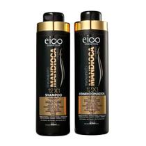 Kit Shampoo + Condicionador Eico Cosméticos Mandioca + Vitaminas 800ml cada - Eico Cosmeticos