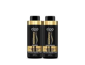 Kit Shampoo + Condicionador Eico Tratamento Mandioca 450ml Vitaminas Fortalecimento Crescimento Anti