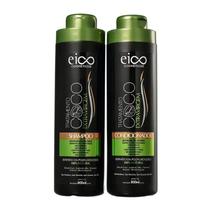 Kit shampoo + condicionador eico tratamento profissional 800 ml óleo de coco