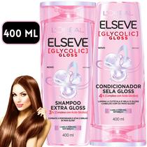 Kit Shampoo Condicionador Elseve Loreal Paris Glycolic Gloss Serum Linha Nova - Loreal Paris