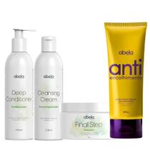 Kit Shampoo, Condicionador, Final Step e Anti Encolhimento Abela Kit Shampoo, Condicionador, Final Step e Anti Encolhimento Abela