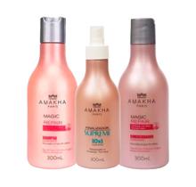 Kit Shampoo Condicionador Finalizador Magic Repair Amakha