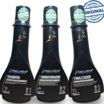 Kit Shampoo Condicionador Finalizador Mandioca Raiz Latina