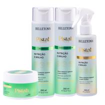 Kit Shampoo Condicionador Fluído Máscara Pistache Belletonn