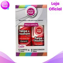 Kit Shampoo + Condicionador Força e Crescimento Hidratrat Natuhair 450ml