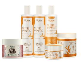 Kit Shampoo, Condicionador, gelatina, Máscara, creme de pentear e Ativador Antifrizz - Apice Kit Shampoo, Condicionador, gelatina, Máscara, creme de pentear e Ativador Antifrizz - Apice