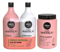 Kit Shampoo Condicionador Hidrata Creme Turbinada Salon Line