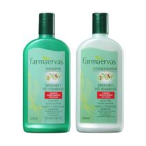 Kit Shampoo + Condicionador Jaborandi e Pró Vitamina B5 Farmaervas 320ml Hidrata Química